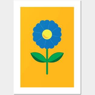 Blue Flower Posters and Art